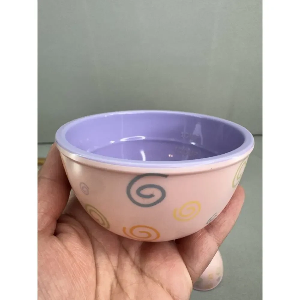 Melamine Nesting Measuring Cups Set of 5 Pink Purple Swirl Kitsch Kitchen